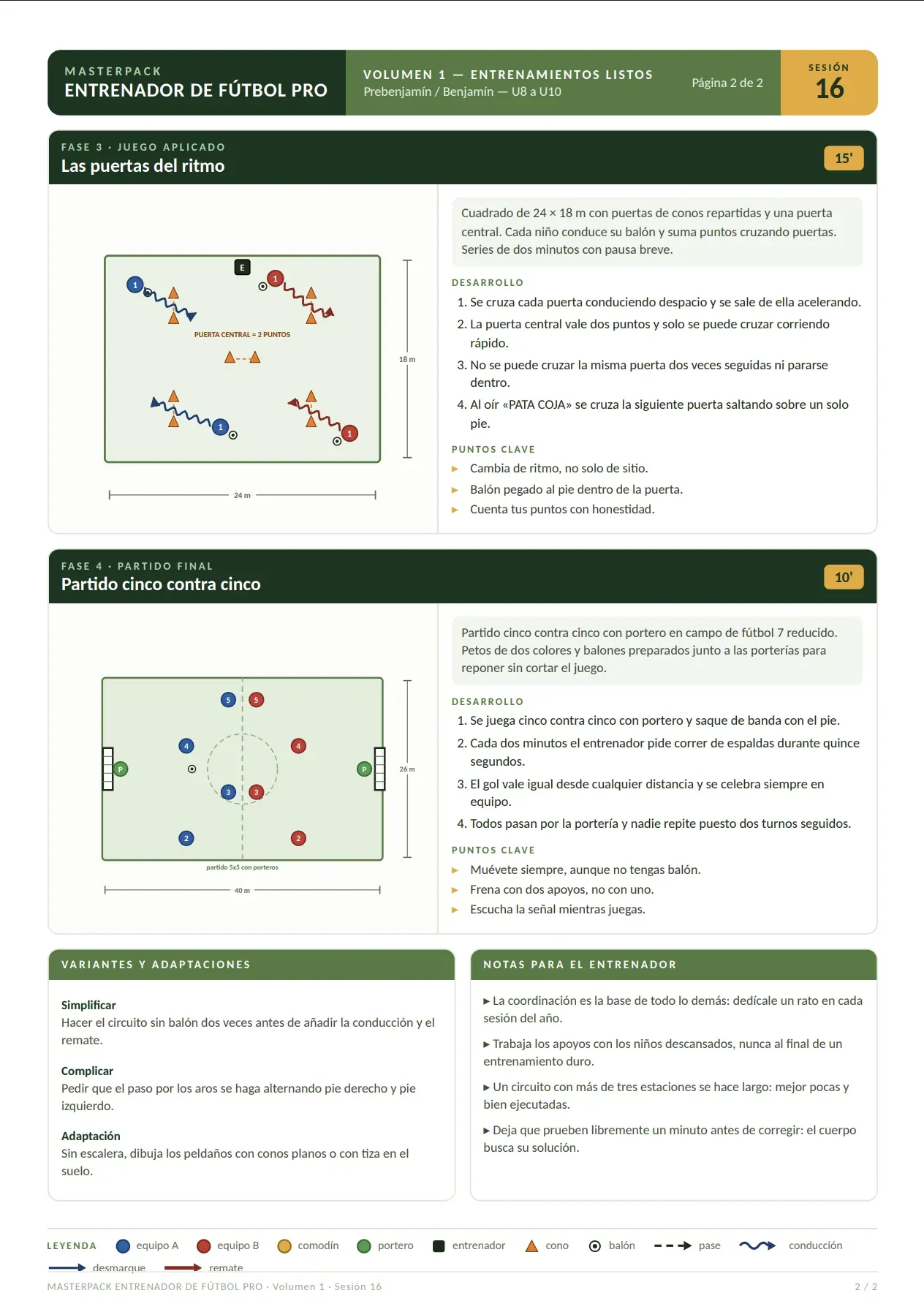 Masterpack Entrenador de Fútbol Pro